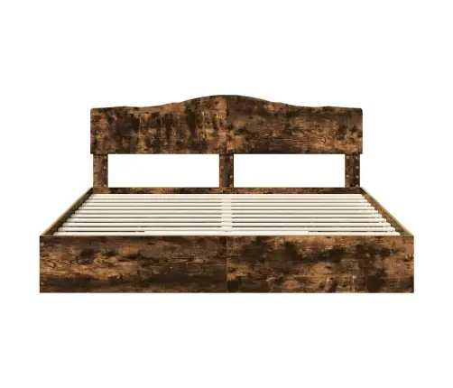 Saugos Lova Rūkyta Ąžuolas 180 X 200 Cm Apdirbta Mediena