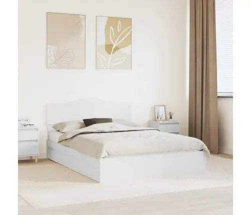 Glabāšanas Gulta Balts 160 X 200 Cm Inženierijas Koks Vidaxl