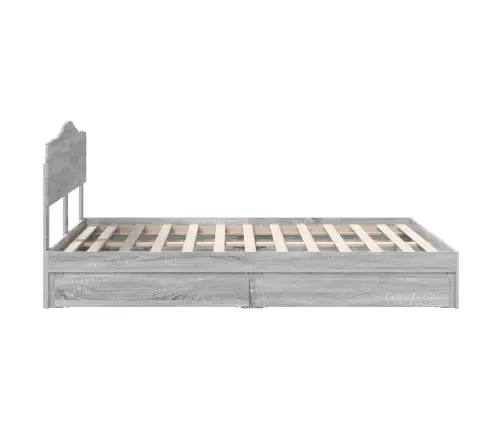 Laos Voodi Peaga Sahtliga Hall Sonoma 140 X 200 Cm Tehispuit