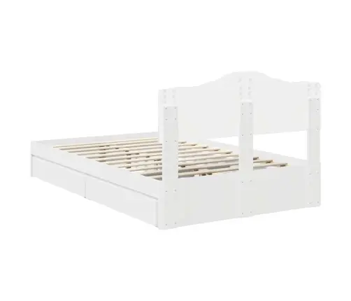 Glabāšanas Gulta Balts 120 X 200 Cm Inženierijas Koks Vidaxl