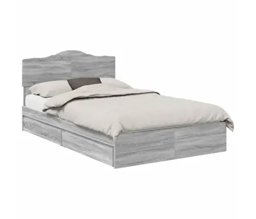 Laos Voodi Peaga Sahtliga Hall Sonoma 120 X 200 Cm Tehispuit