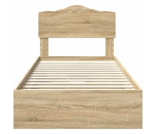 Glabāšanas Gulta Sonoma Ozols 100 X 200 Cm Inženierijas Koks Vidaxl