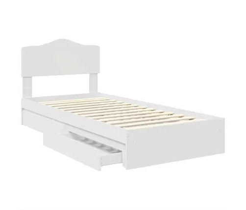 Glabāšanas Gulta Balts 90 X 200 Cm Inženierijas Koks Vidaxl