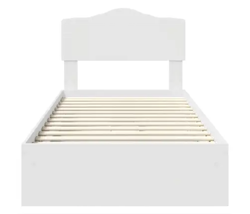 Glabāšanas Gulta Balts 90 X 200 Cm Inženierijas Koks Vidaxl