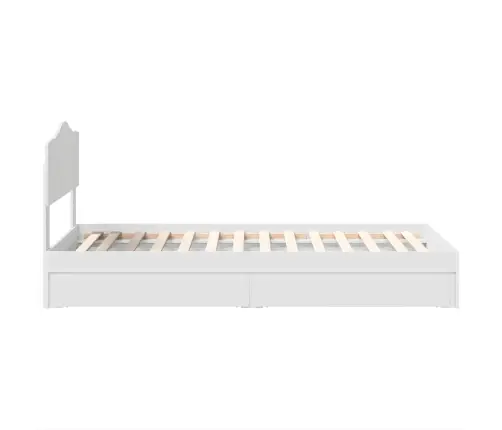 Glabāšanas Gulta Balts 90 X 200 Cm Inženierijas Koks Vidaxl