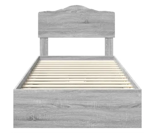 Laos Voodi Peaga Sahtliga Hall Sonoma 90 X 200 Cm Tehispuit