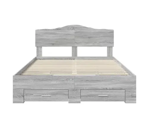 Lovos Rėmas Pilkas Sonoma 160 X 200 Cm Apdirbta Mediena