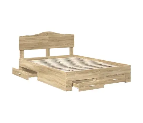 Lovos Rėmas Sonoma Ąžuolas 140 X 190 Cm Apdirbta Mediena