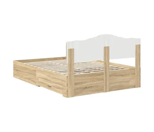 Lovos Rėmas Sonoma Ąžuolas 140 X 190 Cm Apdirbta Mediena