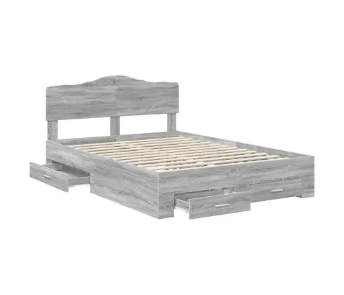 Lovos Rėmas Pilkas Sonoma 140 X 190 Cm Apdirbta Mediena