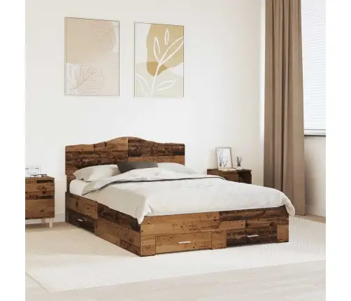 Lovos Rėmas Senas Medis 140 X 190 Cm Apdirbta Mediena