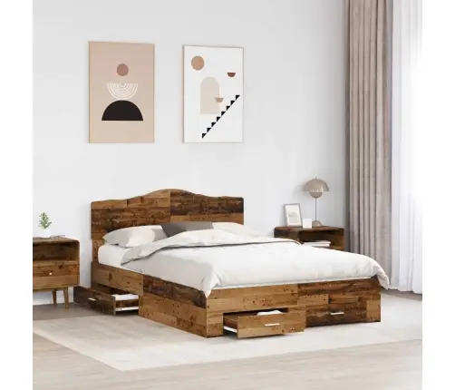 Lovos Rėmas Senas Medis 140 X 190 Cm Apdirbta Mediena