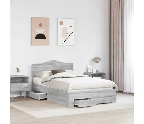 Lovos Rėmas Pilkas Sonoma 120 X 200 Cm Apdirbta Mediena