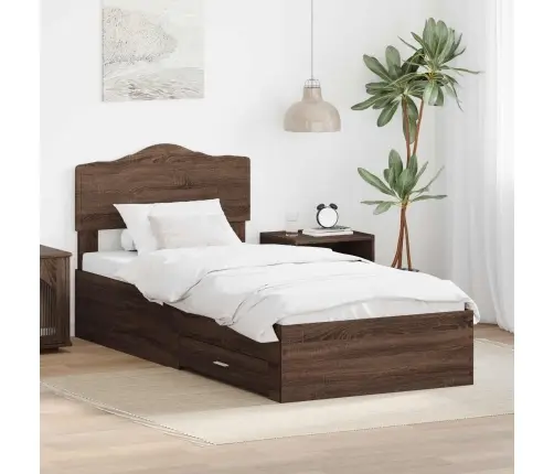 Lovos Rėmas Rudas Ąžuolas 100 X 200 Cm Apdirbta Mediena