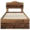 Lovos Rėmas Su Stalčių Senas Medis 90 X 200 Cm Apdirbta Mediena