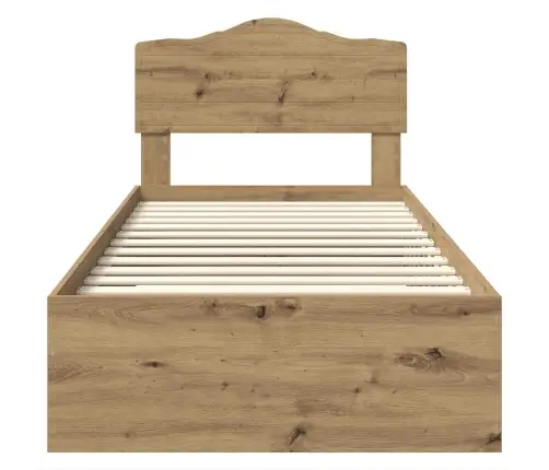 Gultas Rāmis Artisānā Ozols 90 X 190 Cm Inženierijas Koks Vidaxl