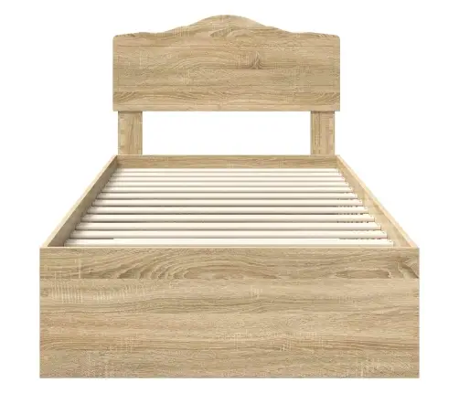 Gultas Rāmis Sonoma Ozols 75 X 190 Cm Inženierijas Koks Vidaxl