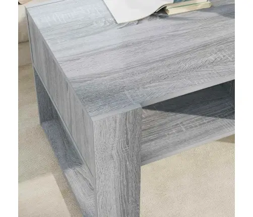 Kafijas Galdiņš Pelēks Sonoma 92 X 53 X 45 Cm Inženierijas Koks Vidaxl