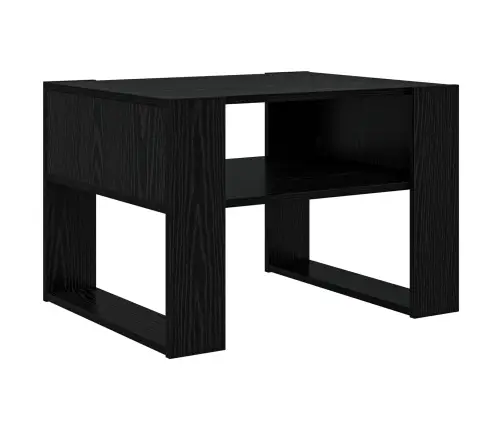 Kafijas Galdiņš Ar Uzglabāšanu Melns Ozolkoks 66 X 53 X 45 Cm Vidaxl