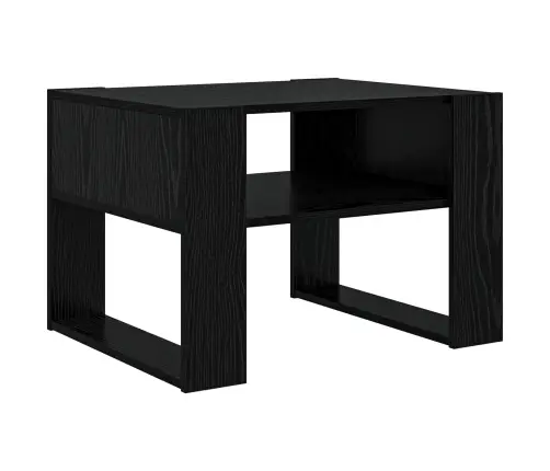 Kafijas Galdiņš Ar Uzglabāšanu Melns Ozolkoks 66 X 53 X 45 Cm Vidaxl