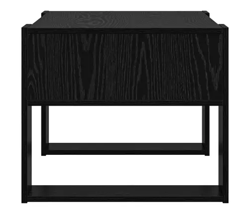 Kafijas Galdiņš Ar Uzglabāšanu Melns Ozolkoks 66 X 53 X 45 Cm Vidaxl