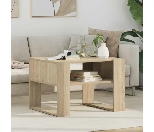 Kafijas Galdiņš Sonoma Ozols 66 X 53 X 45 Cm Inženierijas Koks Vidaxl