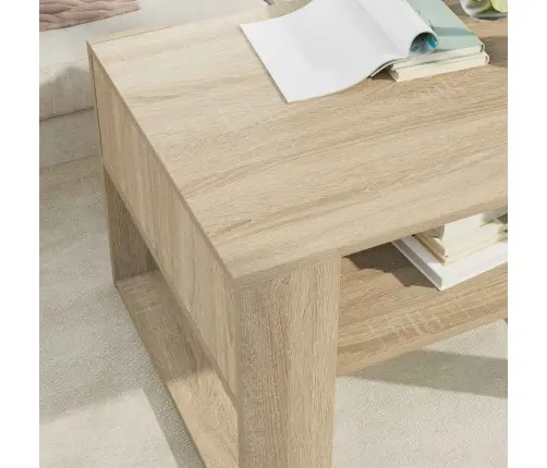 Kafijas Galdiņš Sonoma Ozols 66 X 53 X 45 Cm Inženierijas Koks Vidaxl