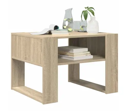 Kafijas Galdiņš Sonoma Ozols 66 X 53 X 45 Cm Inženierijas Koks Vidaxl