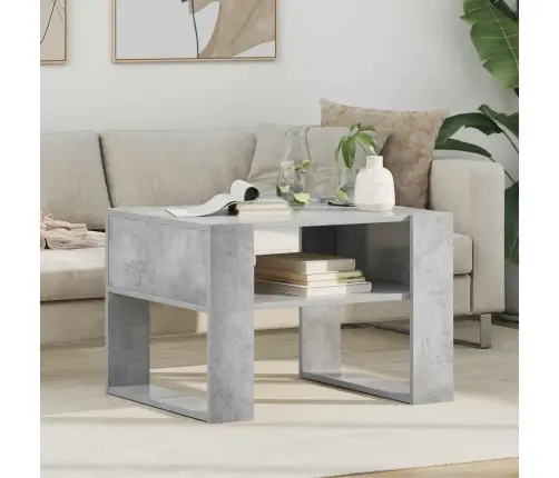 Kavos Staliukas Betono Pilka 66 X 53 X 45 Cm Apdirbta Mediena