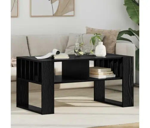 Kafijas Galdiņš Melns Ozolkoks 92 X 49,5 X 45 Cm Vidaxl