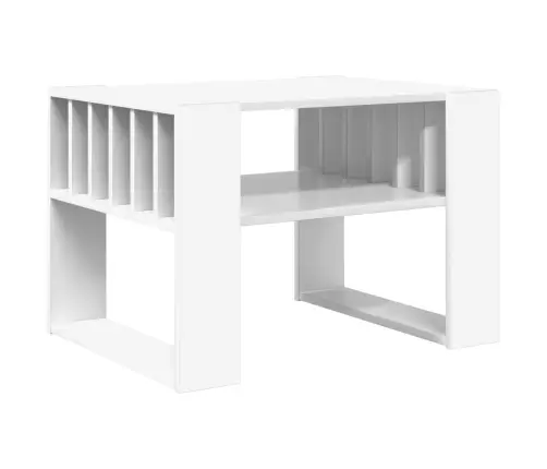 Kafijas Galdiņš Balts 66 X 49,5 X 45 Cm Inženierijas Koks Vidaxl