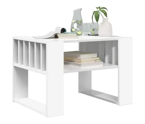 Kafijas Galdiņš Balts 66 X 49,5 X 45 Cm Inženierijas Koks Vidaxl