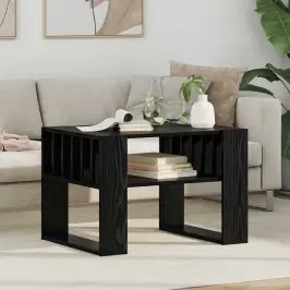 Kohvilaud Must Tamm 66 X 49,5 X 45 Cm Tehispuit