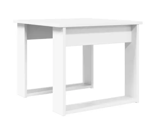 Kohvilauda Komplekt 2 Pcs Valge Tehispuit