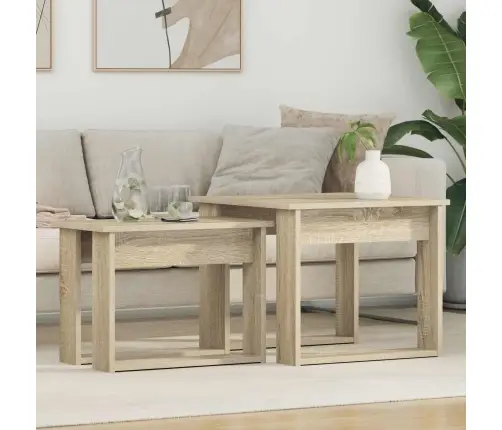 Kohvilauda Komplekt 2 Pcs Sonoma Tamm Tehispuit