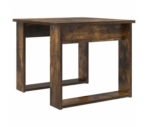 Kafijas Galda Komplekts 2 Pcs Dūmaka Ozols Inženierijas Koks Vidaxl