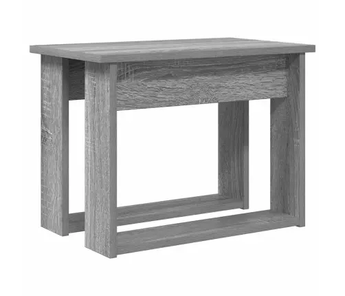 Kafijas Galda Komplekts 2 Pcs Pelēks Sonoma Inženierijas Koks Vidaxl