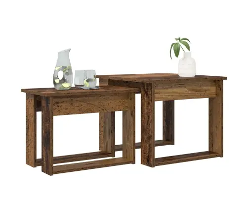 Kohvilauda Komplekt 2 Pcs Vana Puit Tehispuit