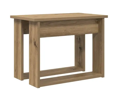 Kafijas Galda Komplekts 2 Pcs Artisānā Ozols Inženierijas Koks Vidaxl