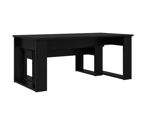 Kafijas Galda Komplekts 2 Pcs Melns Ozolkoks Inženierijas Koks Vidaxl