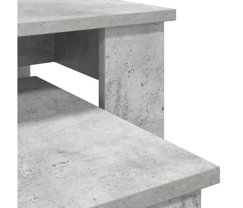 Kafijas Galda Komplekts 2 Pcs Betona Pelēks Inženierijas Koks Vidaxl