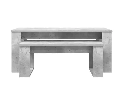 Kafijas Galda Komplekts 2 Pcs Betona Pelēks Inženierijas Koks Vidaxl