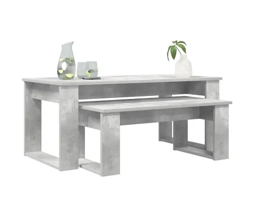 Kafijas Galda Komplekts 2 Pcs Betona Pelēks Inženierijas Koks Vidaxl