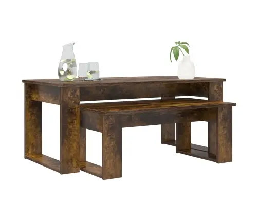 Kohvilauda Komplekt 2 Pcs Suitsetatud Tamm Tehispuit