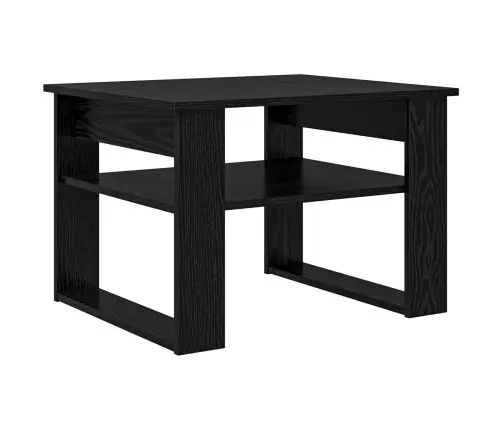 Kafijas Galdiņš Ar Uzglabāšanu Melns Ozolkoks 64 X 54 X 44 Cm Vidaxl