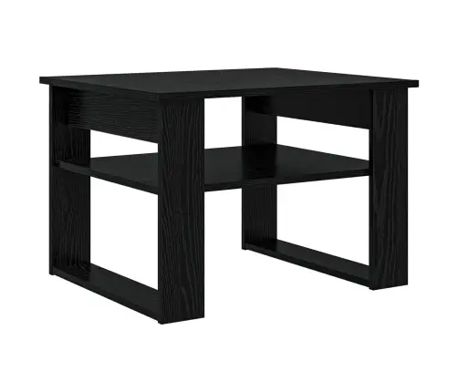 Kafijas Galdiņš Ar Uzglabāšanu Melns Ozolkoks 64 X 54 X 44 Cm Vidaxl