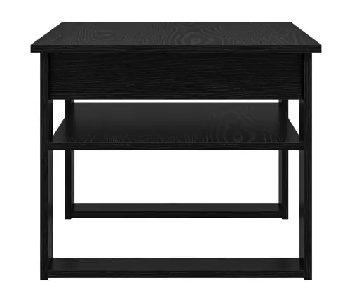 Kafijas Galdiņš Ar Uzglabāšanu Melns Ozolkoks 64 X 54 X 44 Cm Vidaxl