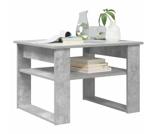 Kafijas Galdiņš Betona Pelēks 64 X 54 X 44 Cm Inženierijas Koks Vidaxl