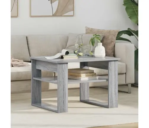 Kafijas Galdiņš Pelēks Sonoma 64 X 54 X 44 Cm Inženierijas Koks Vidaxl
