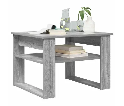 Kafijas Galdiņš Pelēks Sonoma 64 X 54 X 44 Cm Inženierijas Koks Vidaxl